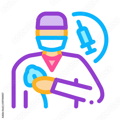 anesthesiologist medical worker color icon vector. anesthesiologist medical worker sign. isolated symbol illustration