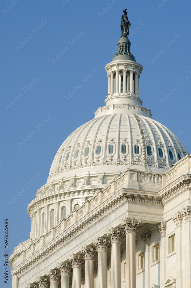 U.S. Capitol Building dome detail - Washington D.C. United States of America
