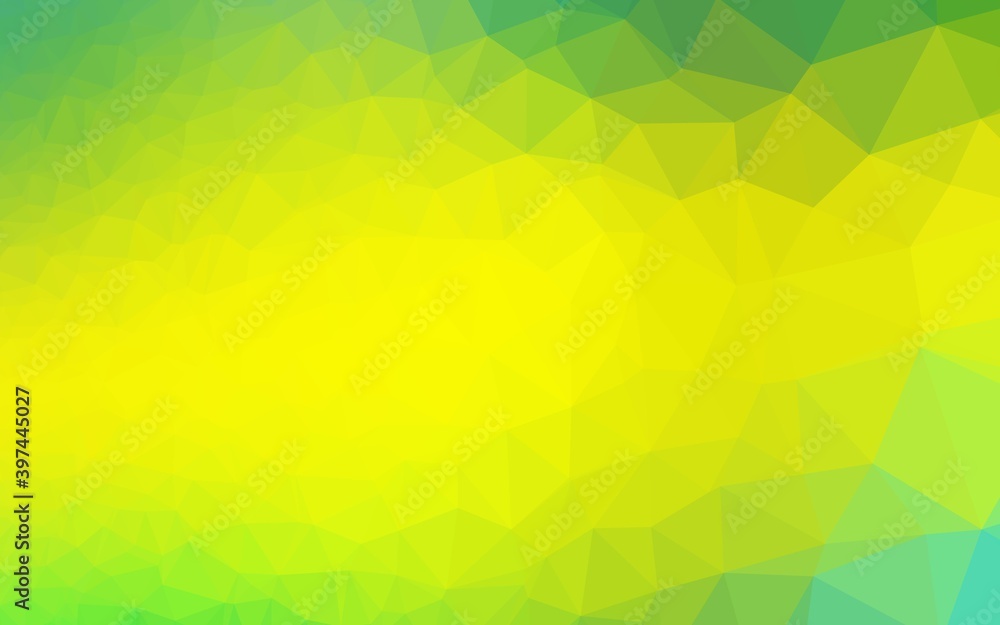 Light Green, Yellow vector polygonal background. Light Green, Yellow vector polygonal background.