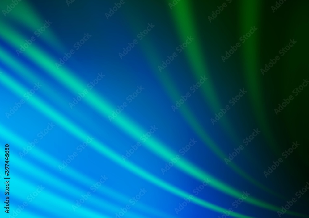 Light Blue, Green vector glossy bokeh pattern.