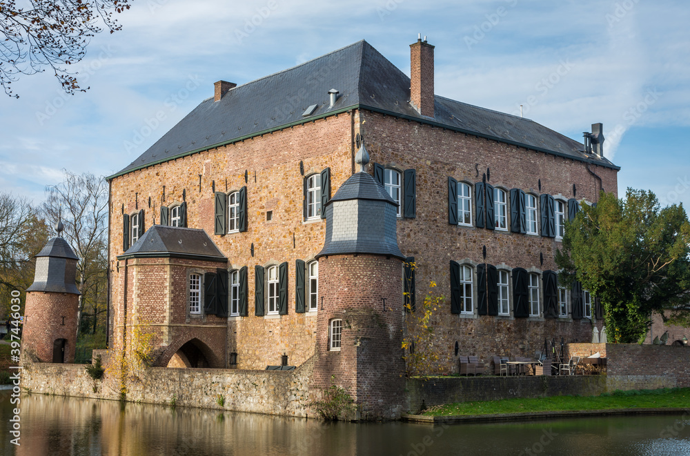 Castle Erenstein from the 14th century in Kerkrade, Province of Limburg, The Netherlands