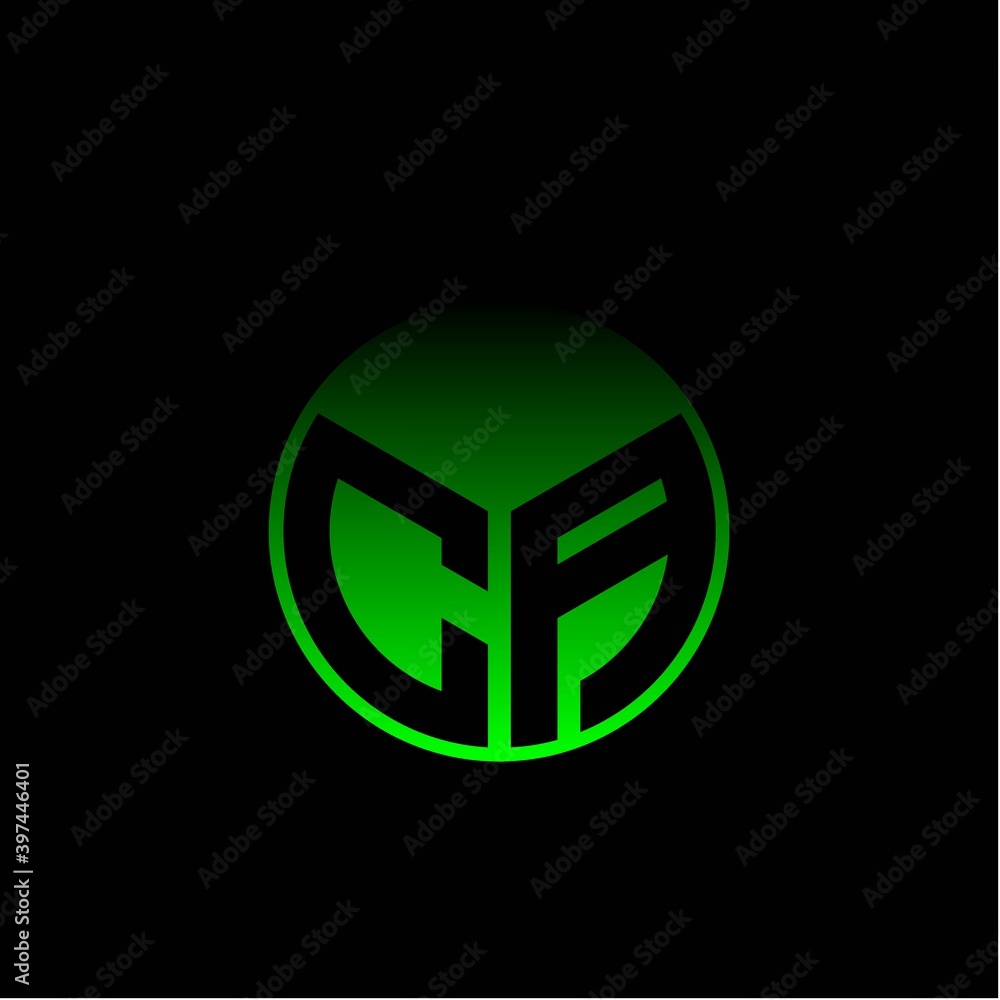 Initial letter C A Modern circle with elegant colored background frame Initial letter C A Modern circle with elegant colored background frame