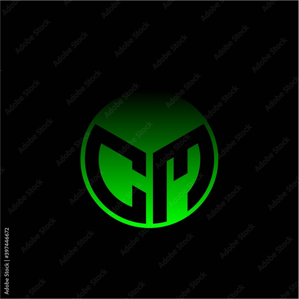 Initial letter C M Modern circle with elegant colored background frame Initial letter C M Modern circle with elegant colored background frame