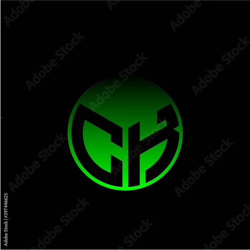 Free Download Initial letter C K Modern circle with elegant colored background frame - GFXLoad