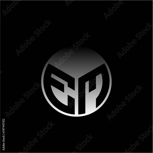 Free Download Initial letter E M Modern circle with elegant colored background frame - GFXLoad