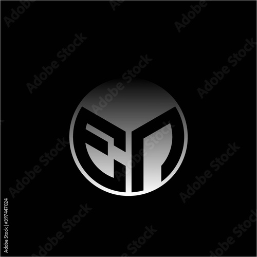 Free Download Initial letter E N Modern circle with elegant colored background frame - GFXLoad