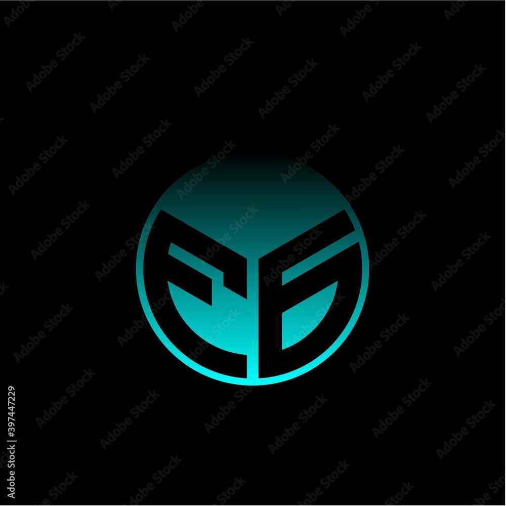 Initial letter F G Modern circle with elegant colored background frame Initial letter F G Modern circle with elegant colored background frame