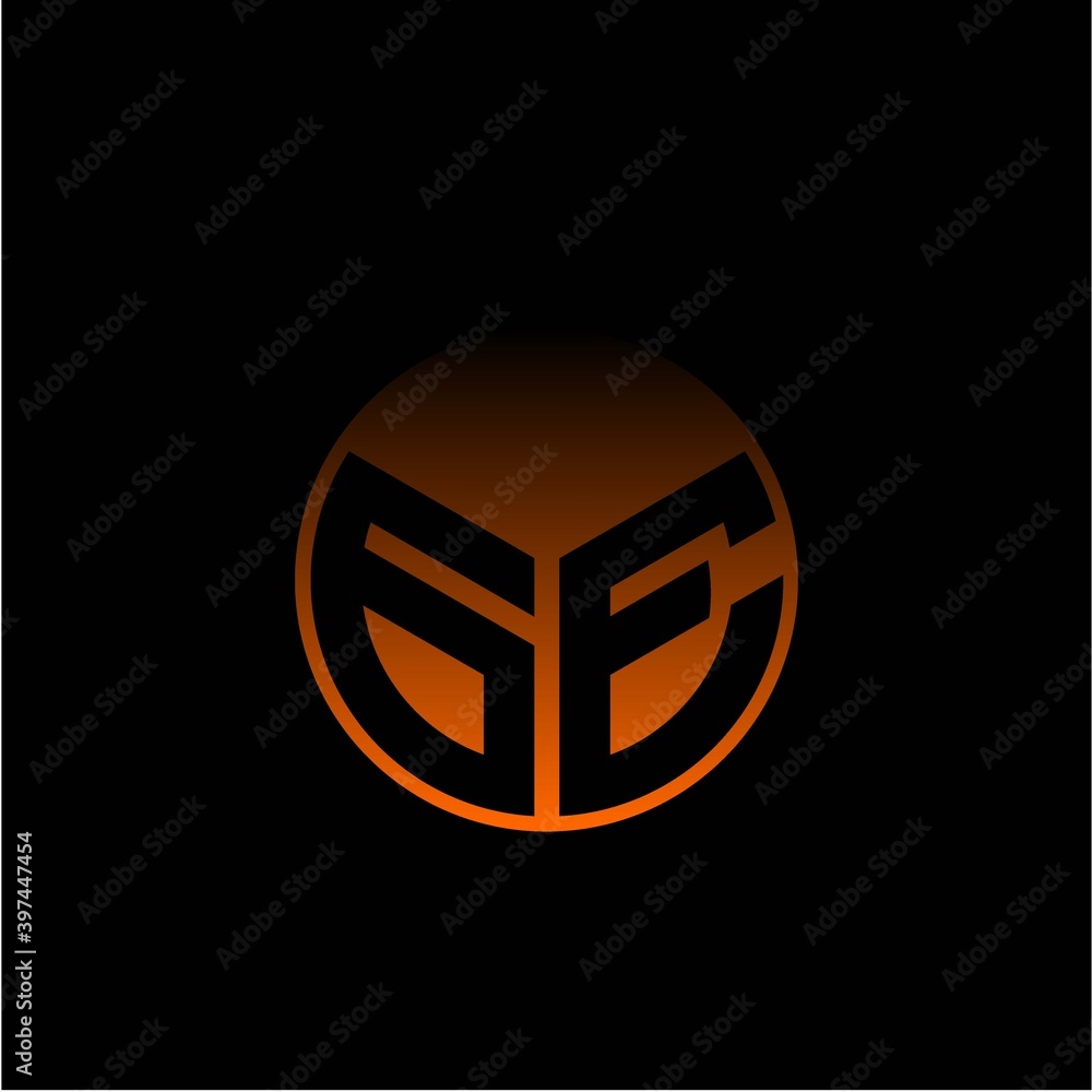 Initial letter G E Modern circle with elegant colored background frame Initial letter G E Modern circle with elegant colored background frame