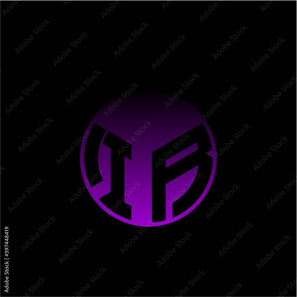 Initial letter I R Modern circle with elegant colored background frame Initial letter I R Modern circle with elegant colored background frame
