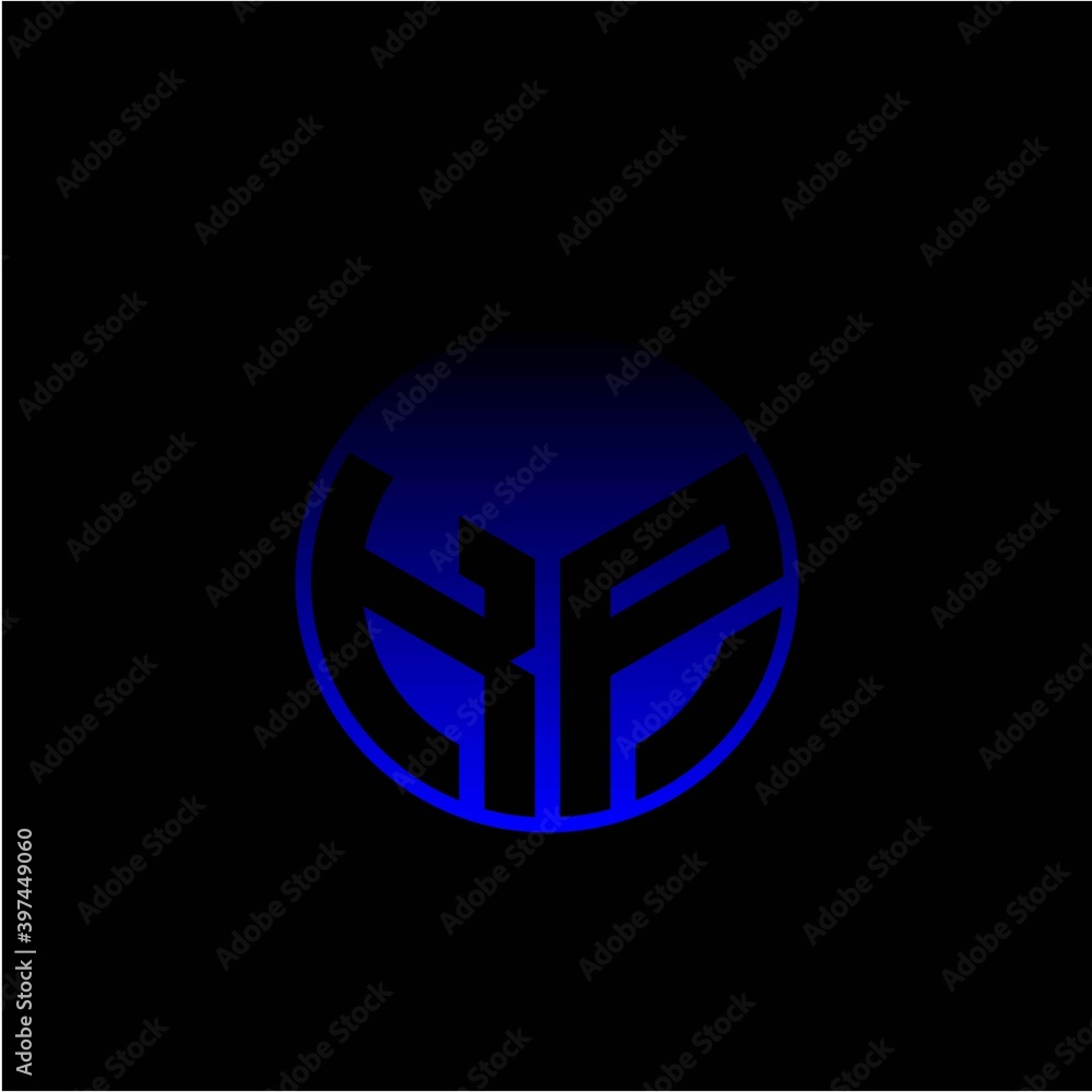 Initial letter K P Modern circle with elegant colored background frame Initial letter K P Modern circle with elegant colored background frame