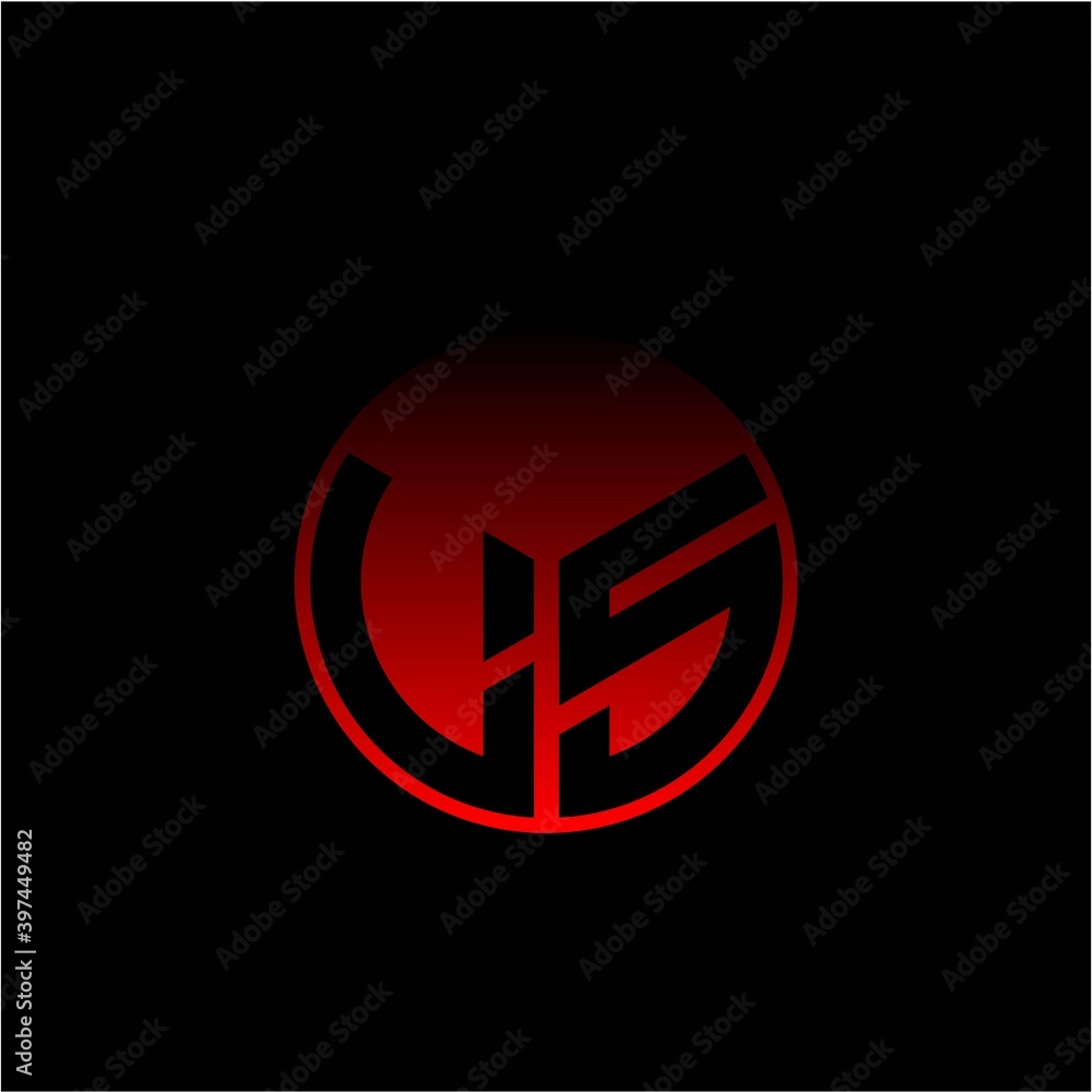 Initial letter L S Modern circle with elegant colored background frame Initial letter L S Modern circle with elegant colored background frame