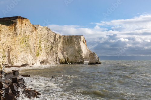 Looking Along the Coastline at Seaford in Sussex