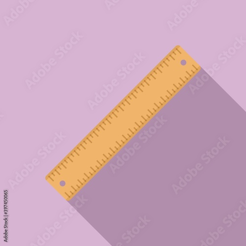 Geometry ruler icon. Flat illustration of geometry ruler vector icon for web design