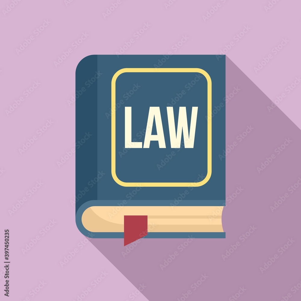 Law book icon. Flat illustration of law book vector icon for web design Law book icon. Flat illustration of law book vector icon for web design
