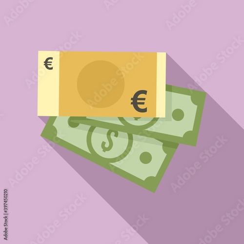 Money bribery icon. Flat illustration of money bribery vector icon for web design