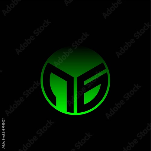 Free Download Initial letter N G Modern circle with elegant colored background frame - GFXLoad