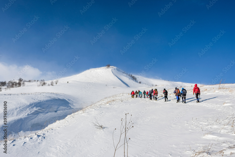 Hiking in the mountains