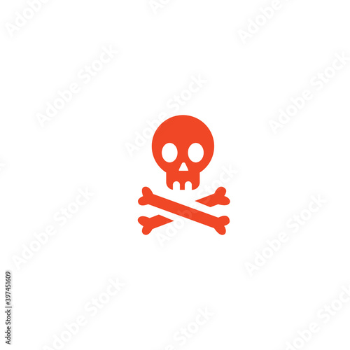 Skeleton Skull Halloween bone dead bone cartoon icon design 