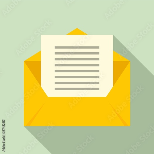 Linguist envelope icon. Flat illustration of linguist envelope vector icon for web design