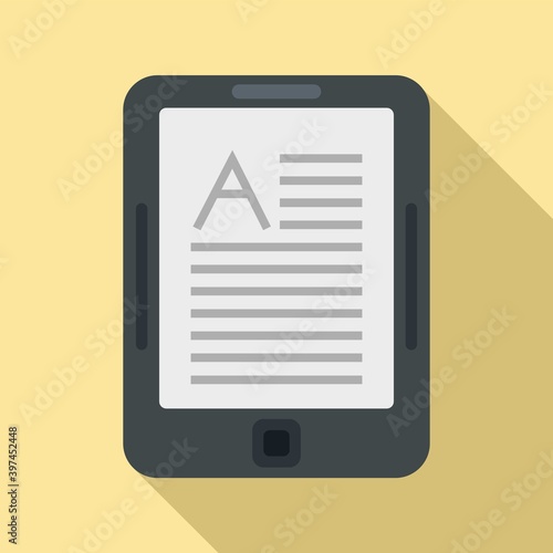 Linguist tablet icon. Flat illustration of linguist tablet vector icon for web design