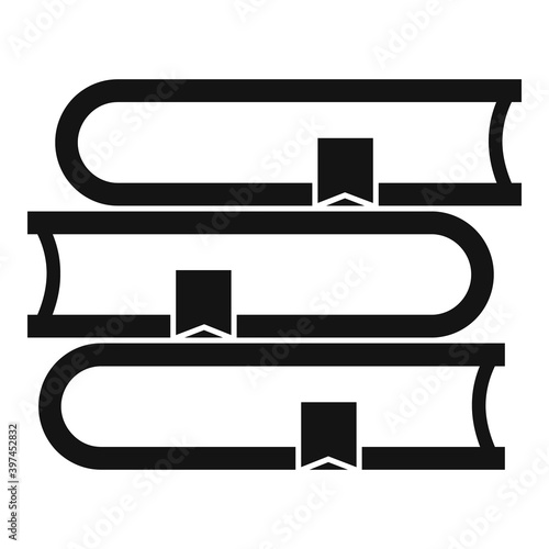 Linguist book stack icon. Simple illustration of linguist book stack vector icon for web design isolated on white background
