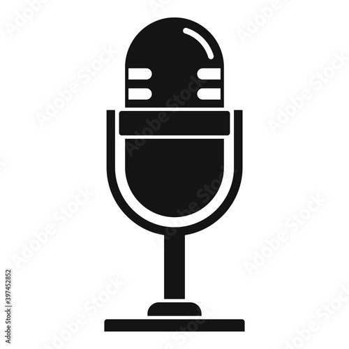 Linguist microphone icon. Simple illustration of linguist microphone vector icon for web design isolated on white background