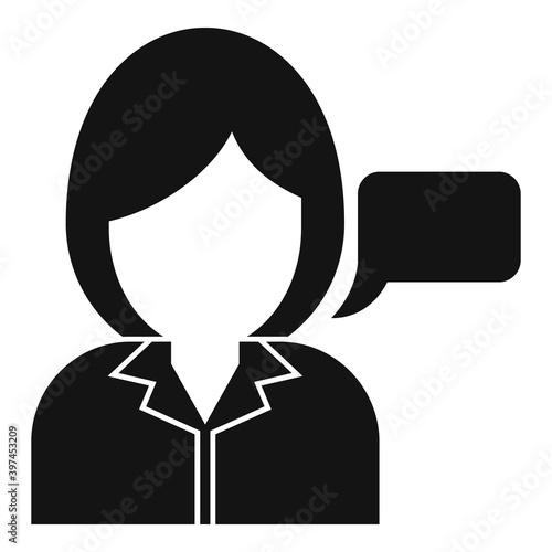Linguist speech icon. Simple illustration of linguist speech vector icon for web design isolated on white background