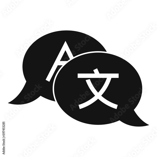 Linguist dialog icon. Simple illustration of linguist dialog vector icon for web design isolated on white background