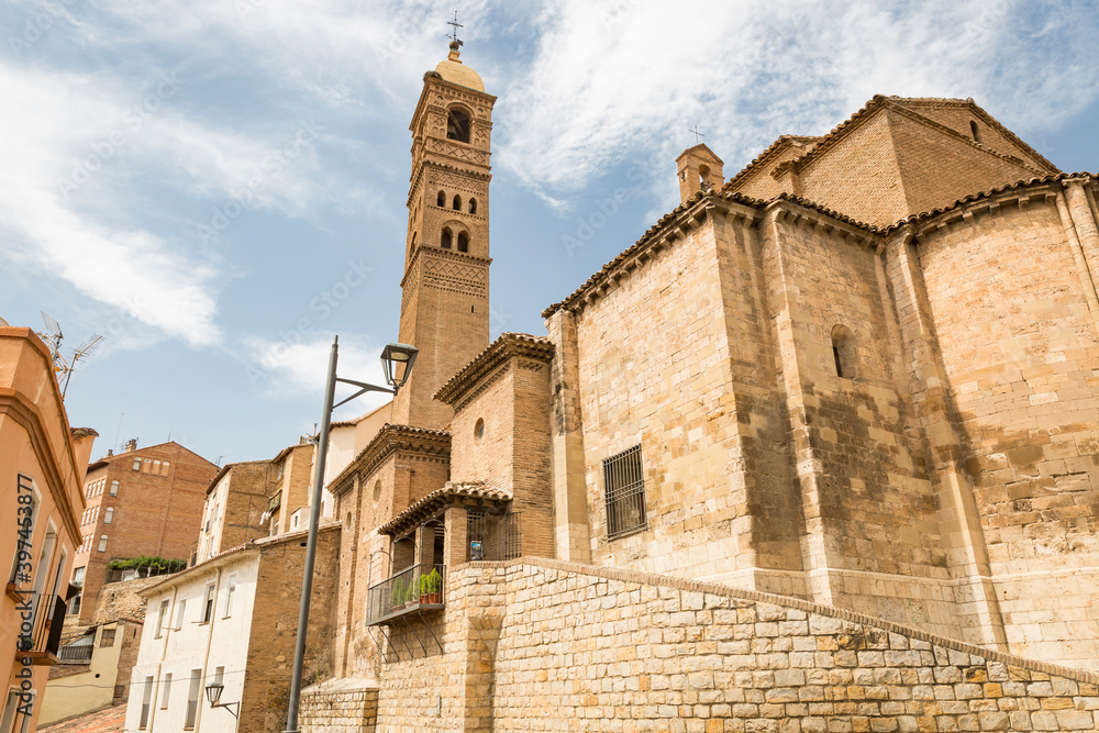 Church or Santa Maria Magdalena at the Cinto neighbourhood in Tarazona city, province of Zaragoza, Aragon, Spain