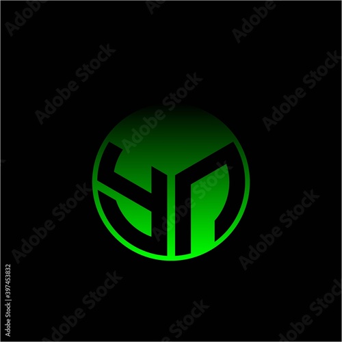 Free Download Initial letter Y N Modern circle with elegant colored background frame - GFXLoad