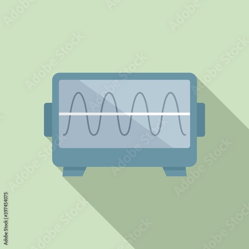Wave oscillator icon. Flat illustration of wave oscillator vector icon for web design