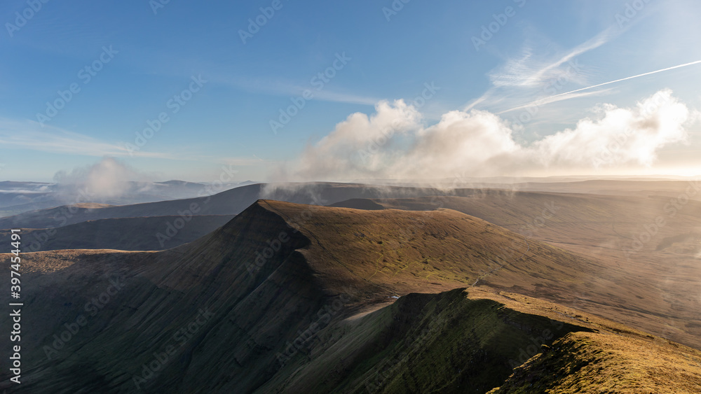 clouds over the mountains