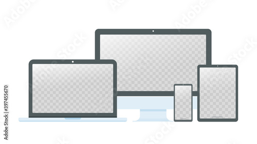 Digital equipment. Smart device technology to help work in the office. Notebook and phone