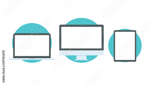Digital equipment. Smart device technology to help work in the office. Notebook and phone