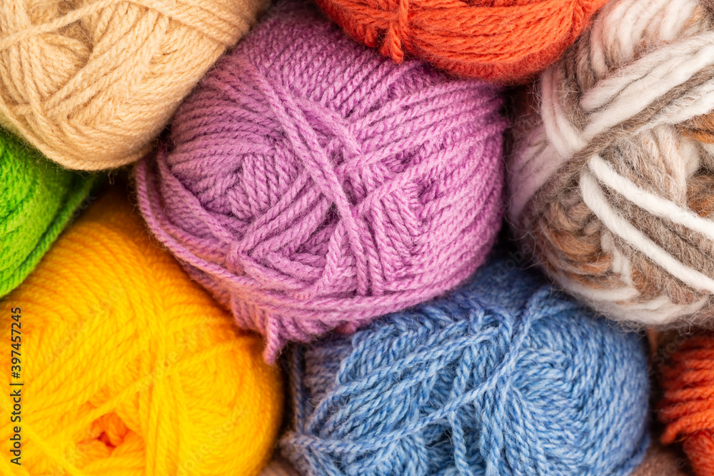Stack of knitting yarn clews Stack of knitting yarn clews