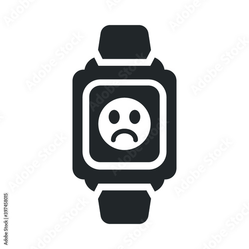 Negative reaction, smart watch icon