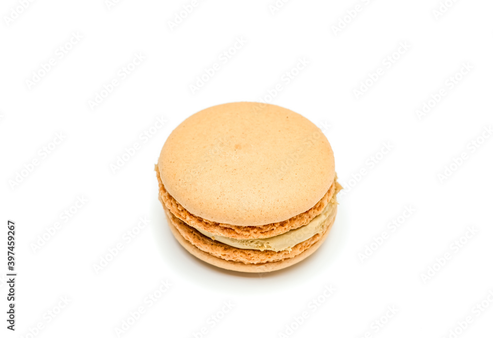 french macaroons on white background french macaroons on white background