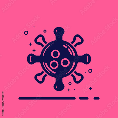 icon vector of corona virus. corona virus clip art.