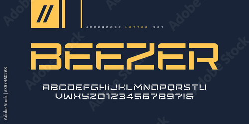 Vector linear sans serif uppercase letter set, alphabet, typography