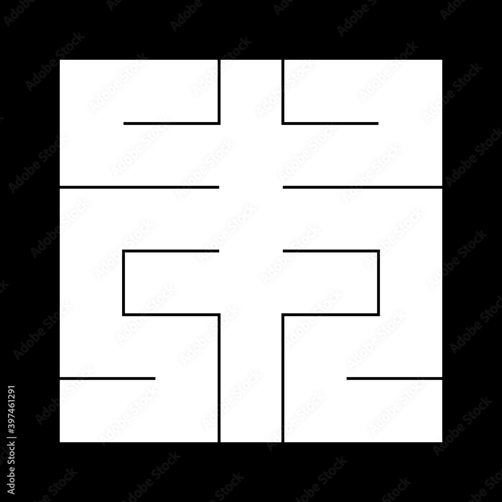 Obraz premium 家紋 角字 ほ 本