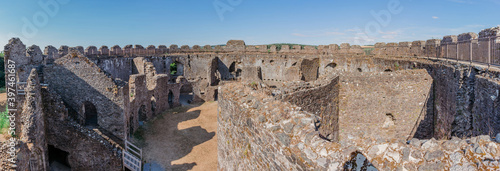 a view inside of the keep at restormel castle-Pano photo