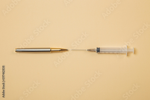 pen and syringe, education versus drugs