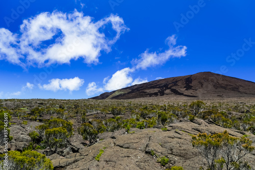 Piton de la Fournaise volcano on Reunion Island