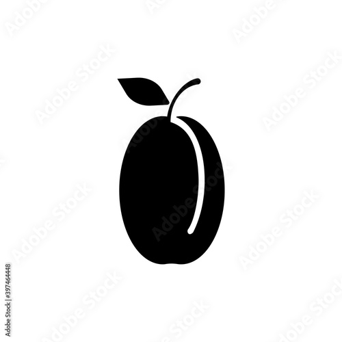 plum icon element of fruit icon for mobile concept and web apps. Thin line plum icon can be used for web and mobile. Premium icon on white background