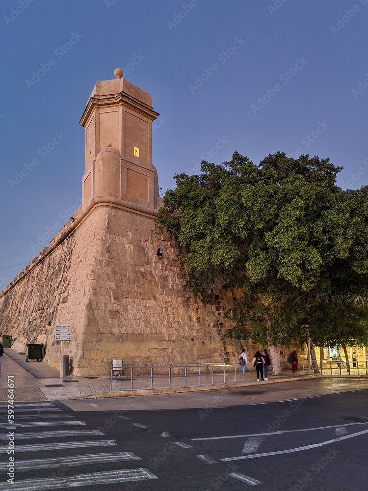 Saint James Counterguard part of the fortifications of the City of Valletta, Malta.