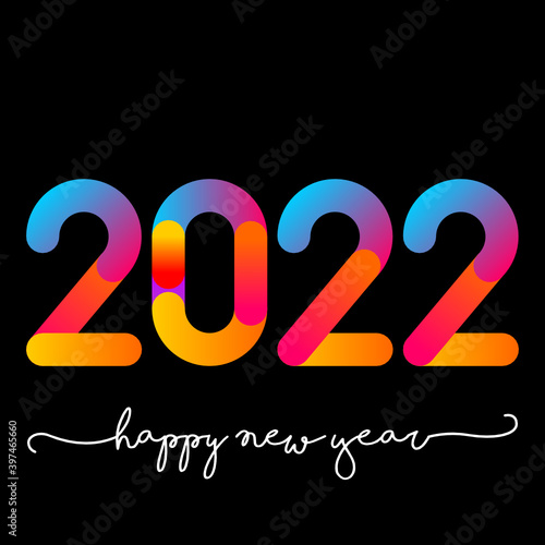 2022 - happy new year 2022 gold glitter