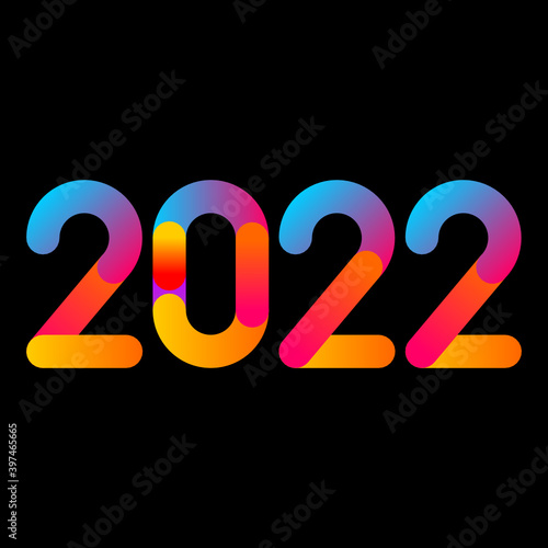 2022 - happy new year 2022 gold glitter