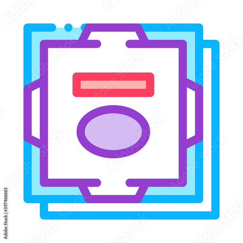 processor computer component color icon vector. processor computer component sign. isolated symbol illustration