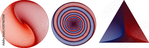 Line art Abstract illustration spiral
