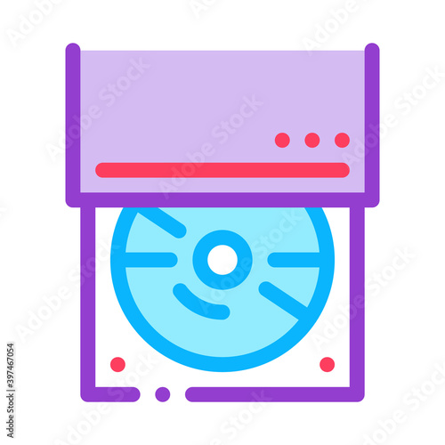 optical disc drive color icon vector. optical disc drive sign. isolated symbol illustration